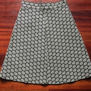 Zara Geometric Jacquard Polka Dot A-line Skirt